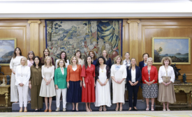 Michelle Ortiz, Country Manager de Spain Business School en RD, es recibida por la Reina Letizia en el Palacio de La Zarzuela